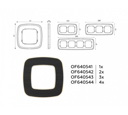 Рамка на 3 поста Ambrella Volt Coint OF640543