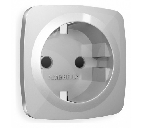 Накладка для розетки с заземлением и со шторками Ambrella Volt Quant OP4070