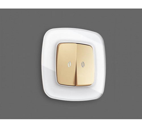 Клавиши для выключателя двухклавишного c подсветкой Ambrella Volt Quant OP6040