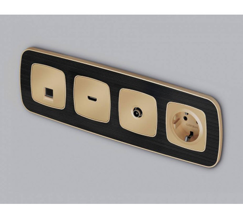 Накладка для розетки с заземлением Ambrella Volt Quant OP6060