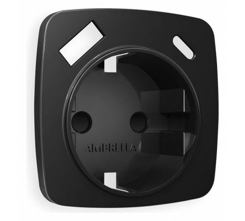Накладка для розетки с заземлением и со шторками и 2хUSB type A и C Ambrella Volt Quant OP8100