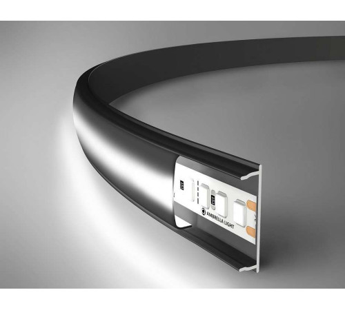 Профиль накладной гибкий Ambrella Light GP GP1600BK/BK