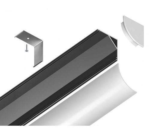 Профиль накладной угловой внутренний Ambrella Light GP GP2100BK