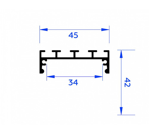 Профиль накладной Ambrella Light GP GP3070BK