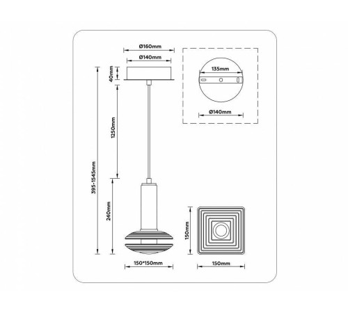 Подвесной светильник Ambrella Light LH LH31003