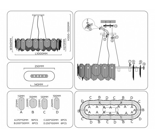 Подвесной светильник Ambrella Light LH LH31205