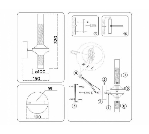 Бра Ambrella light HIGH LIGHT LH55362 E14 40 Вт LH55362