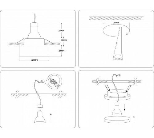 Встраиваемый светильник Ambrella Light TN TN3305