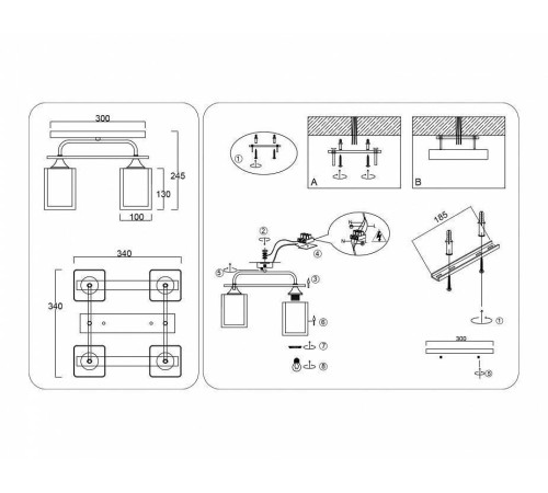Потолочная люстра Ambrella Light TR TR3033246