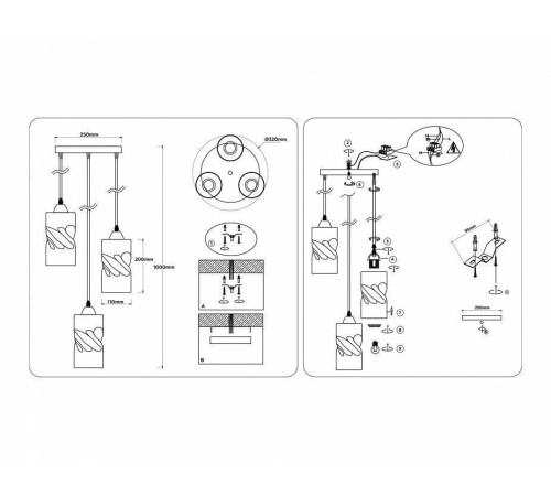Подвесной светильник Ambrella Light TR TR3414