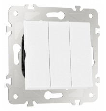 Выключатель трехклавишный без рамки Arte Milano 203 203.30-3.white