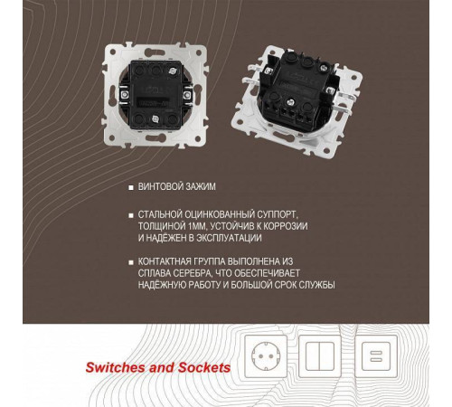 Выключатель одноклавишный с подсветкой без рамки Arte Milano 203 203.31-1.black