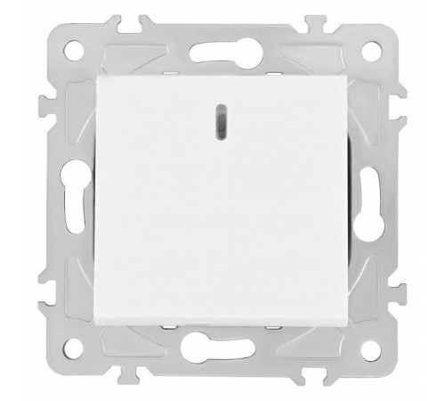 Выключатель одноклавишный с подсветкой без рамки Arte Milano 203 203.31-1.white