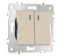 Выключатель для жалюзи с подсветкой без рамки Arte Milano 203 203.39-2.shampan