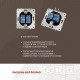 Розетка двойная RJ-11 и Ethernet RJ-45, без рамки Arte Milano am-203 203.44-1.black