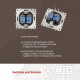Розетка двойная RJ-11 и Ethernet RJ-45, без рамки Arte Milano am-203 203.44-1.shampan