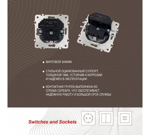 Розетка с заземлением и со шторкой и 2хUSB, без рамки Arte Milano am-203 203.47-1.silver