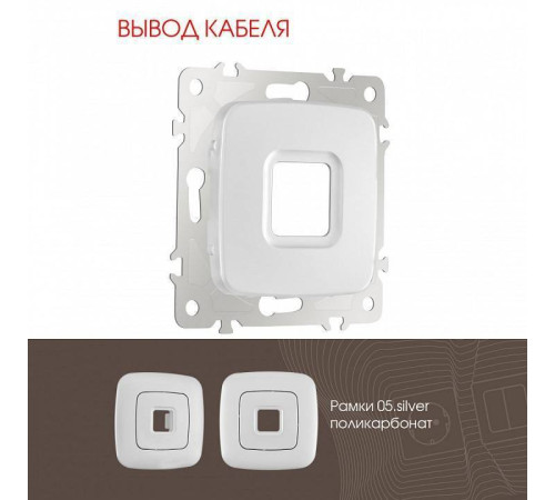Розетка для вывод кабеля без рамки Arte Milano am-205 205.49-1.silver