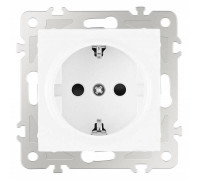 Розетка с заземлением и со шторкой, без рамки Arte Milano am-206 206.40-1.white