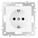 Розетка с заземлением и со шторкой, без рамки Arte Milano am-206 206.40-1.white