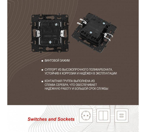 Выключатель одноклавишный без рамки Arte Milano 217 217.30-1.shampan