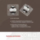 Розетка двойная RJ-11 и Ethernet RJ-45, без рамки Arte Milano am-217 217.44-1.shampan
