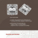 Розетка двойная RJ-11 и Ethernet RJ-45, без рамки Arte Milano am-217 217.44-1.silver