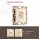 Розетка Ethernet RJ-45 без рамки Arte Milano am-217 217.45-1.shampan