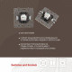 Розетка Ethernet RJ-45 без рамки Arte Milano am-217 217.45-1.shampan