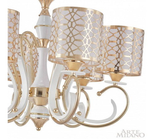 Подвесная люстра Arte Milano Florentia-1237 301237/6 Wh/Gd