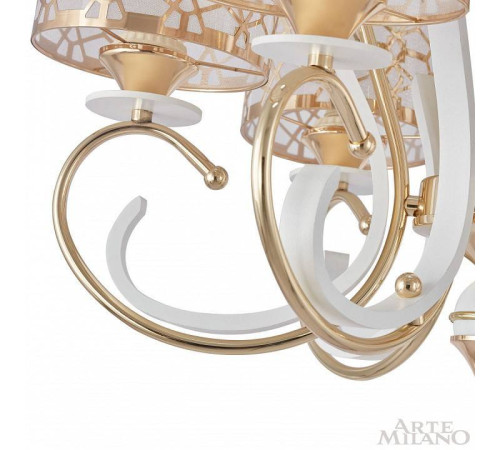 Подвесная люстра Arte Milano Florentia-1237 301237/6 Wh/Gd
