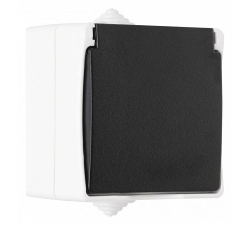 Розетка влагозащищенная с заземлением и со шторкой с крышкой Arte Milano am-309 309.40-1.grey