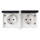 Блок с розетками влагозащищенными с заземлением и крышкой Arte Milano am-309 309.40-2.grey