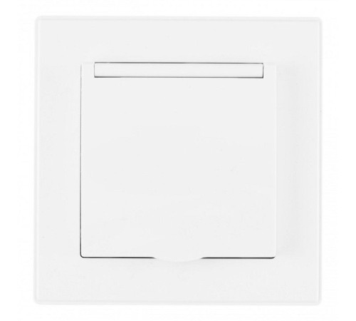 Розетка с заземлением и шторкой, с крышкой Arte Milano SET06-1 SET06-1-41-1 white