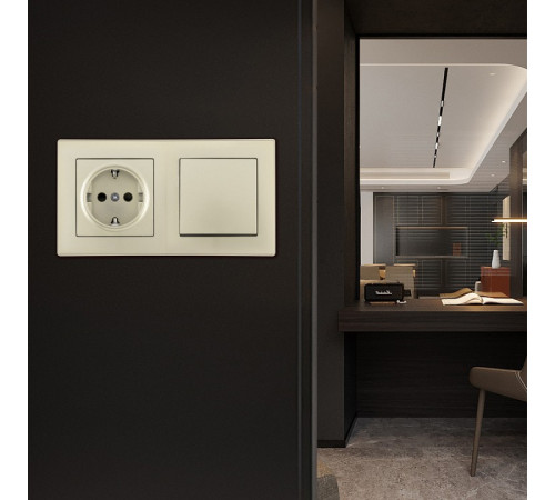 Блок с розеткой и выключателем Arte Milano SET06-2 SET06-2-30-1-40-1 shampan