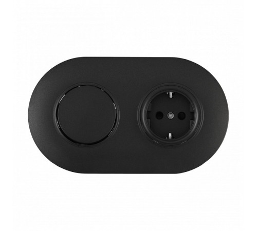 Блок с выключателями одноклавишными влагозащищенными Arte Milano SET08-2 SET08-2-40-1-30-1 black