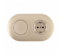 Блок с выключателями одноклавишными влагозащищенными Arte Milano SET08-2 SET08-2-40-1-30-1 shampan