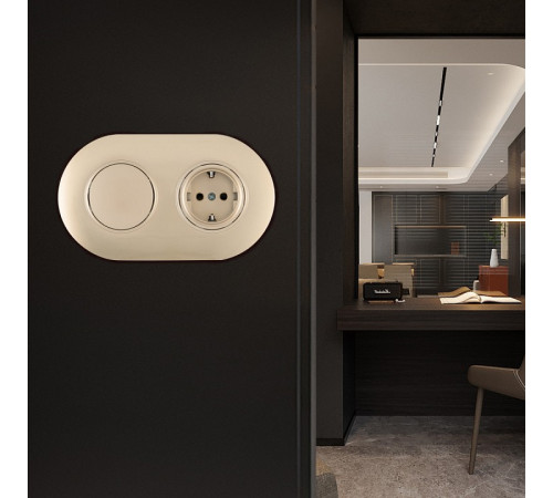 Блок с выключателями одноклавишными влагозащищенными Arte Milano SET08-2 SET08-2-40-1-30-1 shampan