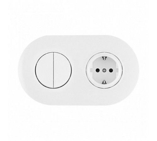 Блок с розеткой и выключателем Arte Milano SET08-2 SET08-2-40-1-30-2 white