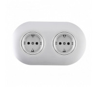 Розетка с заземлением и со шторкой Arte Milano SET08-2 SET08-2-40-1x2 silver
