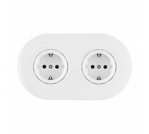 Розетка с заземлением и со шторкой Arte Milano SET08-2 SET08-2-40-1x2 white