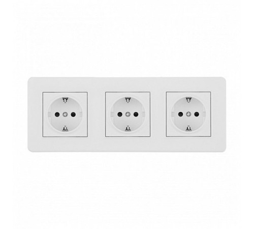 Розетка с заземлением и со шторкой Arte Milano SET16-3 SET16-3-40-1x3 white