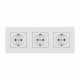 Розетка с заземлением и со шторкой Arte Milano SET16-3 SET16-3-40-1x3 white