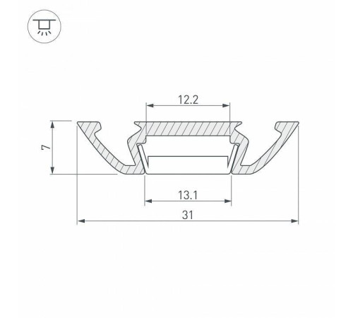Профиль накладной Arlight PHS-A-2000 ANOD 013215