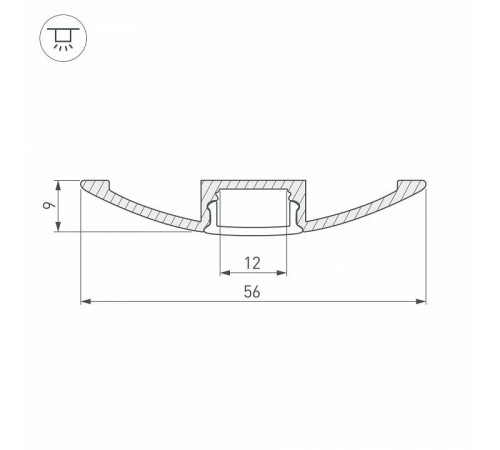 Профиль для ступеней Arlight ARH-FLAT-2000 ANOD 016149