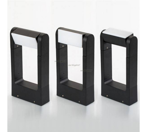 Наземный низкий светильник Arlight LGD-PATH-FRAME-ROTARY-H300-6W Warm3000 (BK, 111 deg, 230V) 020344(1)