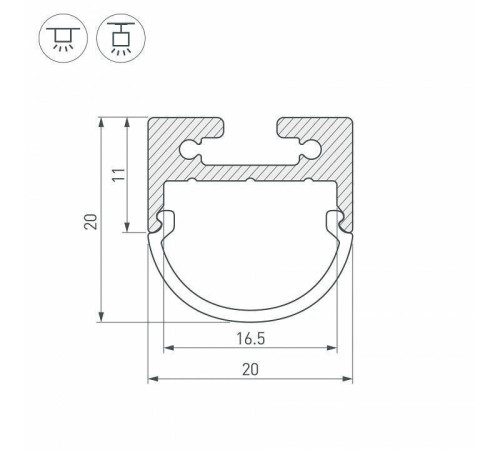 Профиль-держатель накладной Arlight Si-Line 23720