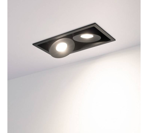 Встраиваемый светильник Arlight CL-SIMPLE-S148x80-2x9W Day4000 (BK, 45 deg) 026877