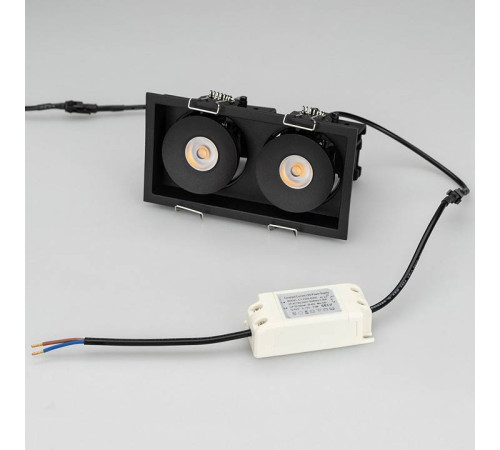 Встраиваемый светильник Arlight CL-SIMPLE-S148x80-2x9W Day4000 (BK, 45 deg) 026877