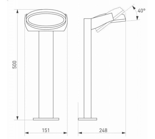 Наземный высокий светильник Arlight Eye 029982